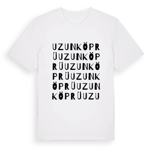 Uzunköprü ordlek t-shirt – ekologisk bomull t-shirt från Pinshirt