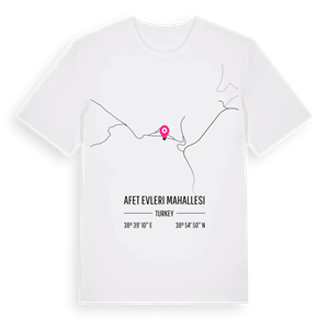 Afet Evleri Mahallesi karta t-shirt – ekologisk bomull t-shirt från Pinshirt