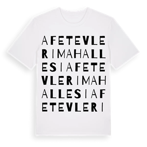 Afet Evleri Mahallesi ordlek t-shirt – ekologisk bomull t-shirt från Pinshirt