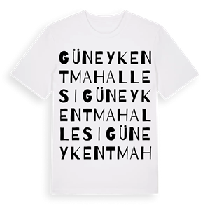 Güneykent Mahallesi ordlek t-shirt – ekologisk bomull t-shirt från Pinshirt