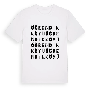 Öğrendik Köyü ordlek t-shirt – ekologisk bomull t-shirt från Pinshirt
