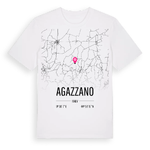 Agazzano karta t-shirt – ekologisk bomull t-shirt från Pinshirt