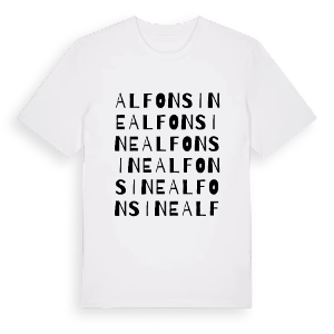 Alfonsine ordlek t-shirt – ekologisk bomull t-shirt från Pinshirt