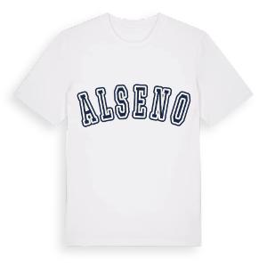 Alseno college t-shirt – ekologisk bomull t-shirt från Pinshirt