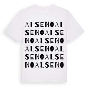 Alseno ordlek t-shirt – ekologisk bomull t-shirt från Pinshirt