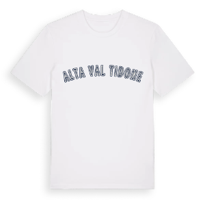 Alta Val Tidone college t-shirt – ekologisk bomull t-shirt från Pinshirt