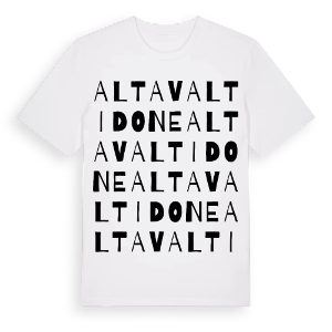 Alta Val Tidone ordlek t-shirt – ekologisk bomull t-shirt från Pinshirt