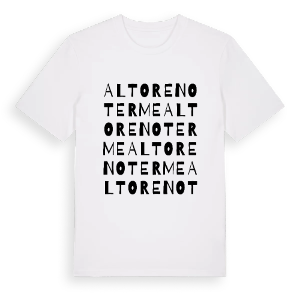 Alto Reno Terme ordlek t-shirt – ekologisk bomull t-shirt från Pinshirt