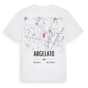 Argelato karta t-shirt – ekologisk bomull t-shirt från Pinshirt