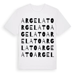 Argelato ordlek t-shirt – ekologisk bomull t-shirt från Pinshirt
