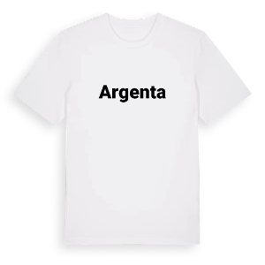 Argenta fetstil t-shirt – ekologisk bomull t-shirt från Pinshirt