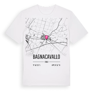 Bagnacavallo karta t-shirt – ekologisk bomull t-shirt från Pinshirt