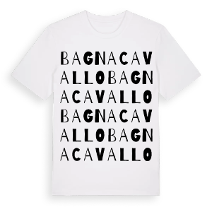 Bagnacavallo ordlek t-shirt – ekologisk bomull t-shirt från Pinshirt