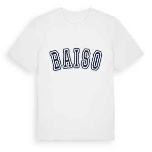 Baiso college t-shirt – ekologisk bomull t-shirt från Pinshirt
