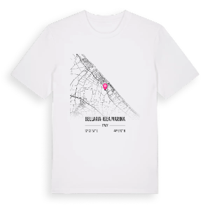 Bellaria-Igea Marina karta t-shirt – ekologisk bomull t-shirt från Pinshirt