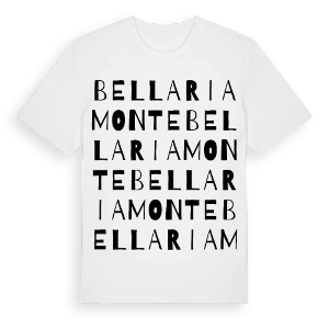 Bellaria Monte ordlek t-shirt – ekologisk bomull t-shirt från Pinshirt