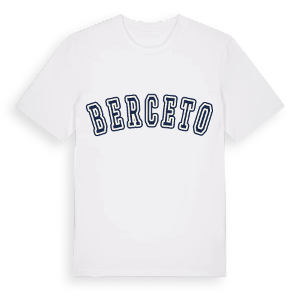 Berceto college t-shirt – ekologisk bomull t-shirt från Pinshirt