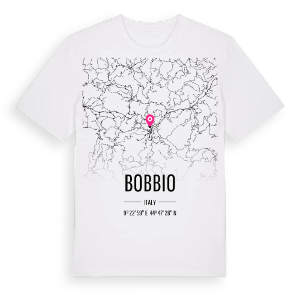 Bobbio karta t-shirt – ekologisk bomull t-shirt från Pinshirt