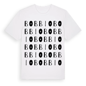 Bobbio ordlek t-shirt – ekologisk bomull t-shirt från Pinshirt