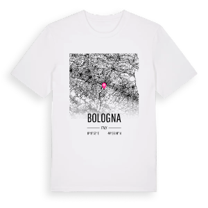 Bologna karta t-shirt – ekologisk bomull t-shirt från Pinshirt