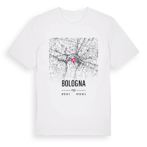 Bologna karta t-shirt – ekologisk bomull t-shirt från Pinshirt