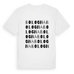 Bologna ordlek t-shirt – ekologisk bomull t-shirt från Pinshirt