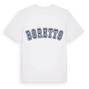 Boretto college t-shirt – ekologisk bomull t-shirt från Pinshirt
