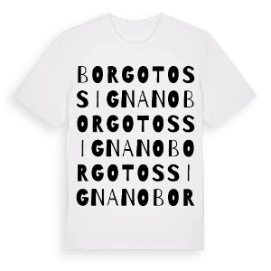 Borgo Tossignano ordlek t-shirt – ekologisk bomull t-shirt från Pinshirt