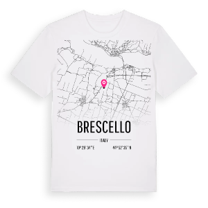 Brescello karta t-shirt – ekologisk bomull t-shirt från Pinshirt