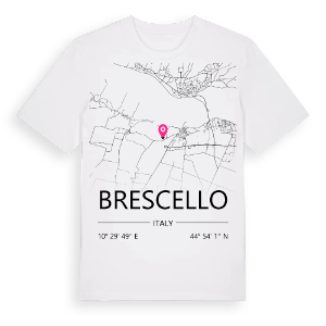 Brescello karta t-shirt – ekologisk bomull t-shirt från Pinshirt