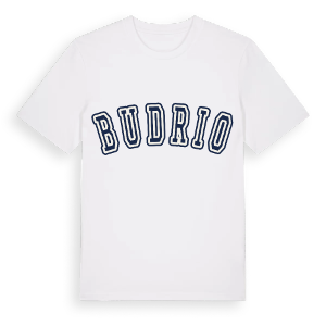 Budrio college t-shirt – ekologisk bomull t-shirt från Pinshirt