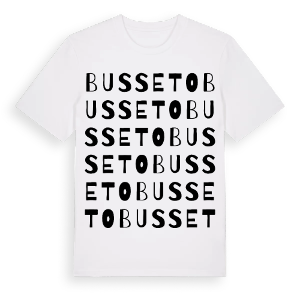 Busseto ordlek t-shirt – ekologisk bomull t-shirt från Pinshirt