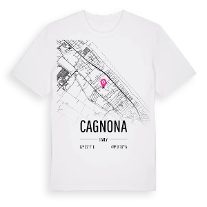 Cagnona karta t-shirt – ekologisk bomull t-shirt från Pinshirt