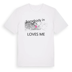 Någon i Campanella älskar mig t-shirt – ekologisk bomull t-shirt från Pinshirt
