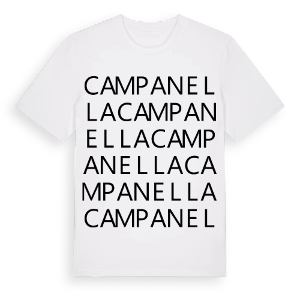Campanella ordlek t-shirt – ekologisk bomull t-shirt från Pinshirt