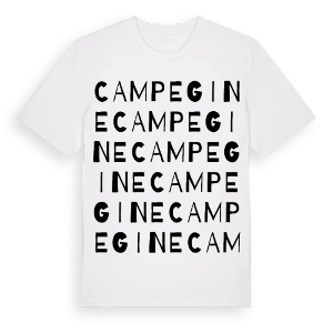 Campegine ordlek t-shirt – ekologisk bomull t-shirt från Pinshirt