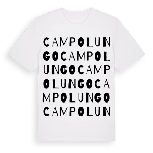 Campolungo ordlek t-shirt – ekologisk bomull t-shirt från Pinshirt