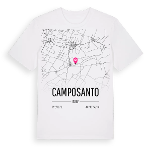 Camposanto karta t-shirt – ekologisk bomull t-shirt från Pinshirt