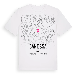 Canossa karta t-shirt – ekologisk bomull t-shirt från Pinshirt