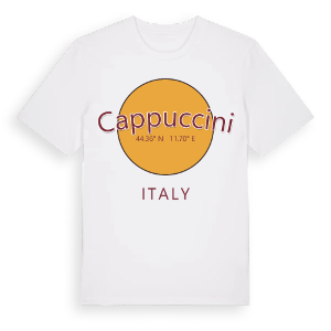 Cappuccini cirkel t-shirt – ekologisk bomull t-shirt från Pinshirt