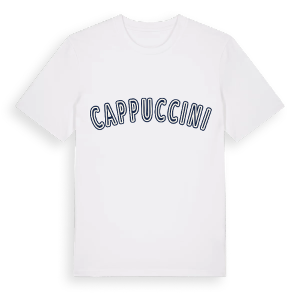 Cappuccini college t-shirt – ekologisk bomull t-shirt från Pinshirt