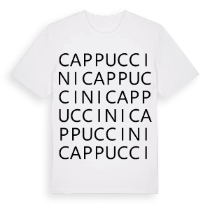 Cappuccini ordlek t-shirt – ekologisk bomull t-shirt från Pinshirt