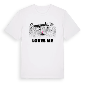 Någon i Carpi älskar mig t-shirt – ekologisk bomull t-shirt från Pinshirt