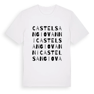 Castel San Giovanni ordlek t-shirt – ekologisk bomull t-shirt från Pinshirt