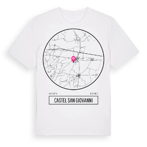 Castel San Giovanni t-shirt – ekologisk bomull t-shirt från Pinshirt