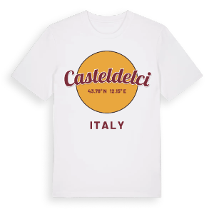 Casteldelci cirkel t-shirt – ekologisk bomull t-shirt från Pinshirt