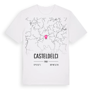 Casteldelci karta t-shirt – ekologisk bomull t-shirt från Pinshirt