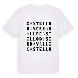 Castello di Serravalle ordlek t-shirt – ekologisk bomull t-shirt från Pinshirt