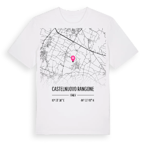 Castelnuovo Rangone karta t-shirt – ekologisk bomull t-shirt från Pinshirt