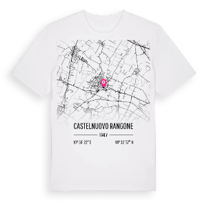 Castelnuovo Rangone karta t-shirt – ekologisk bomull t-shirt från Pinshirt